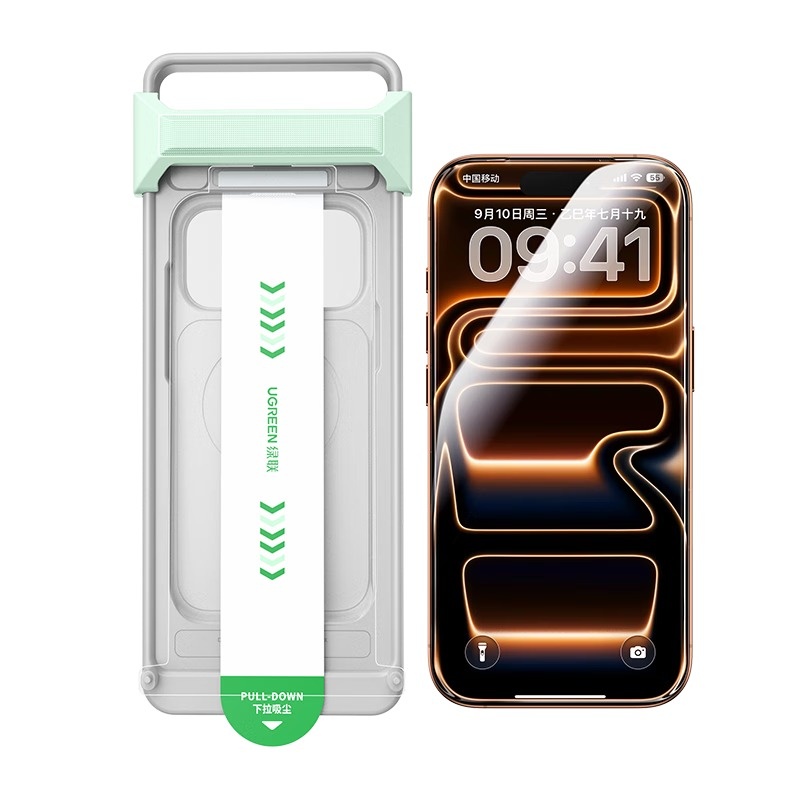 綠聯 iPhone 曲面鋼化膜（用户提供商品圖）