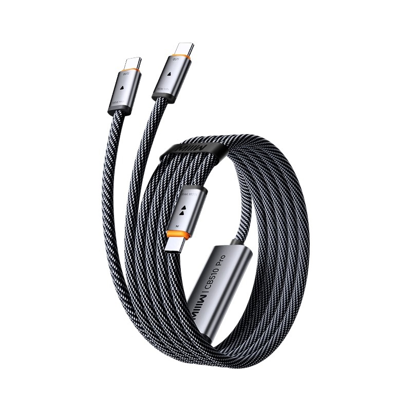 米物 100W 一拖二快充線（用户提供商品圖）